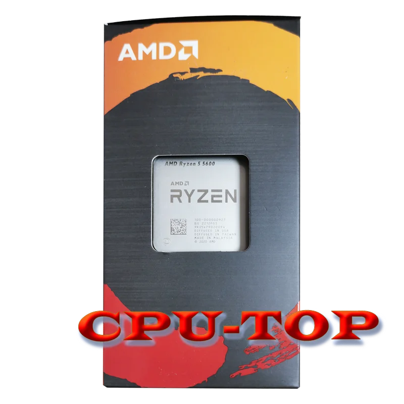 جديد AMD Ryzen 5 5600 R5 5600 3.5 GHz ستة النواة 12 موضوع معالج وحدة المعالجة المركزية 7NM 65 واط L3 = 32 متر 100-000000927 المقبس AM4 مع مروحة #3