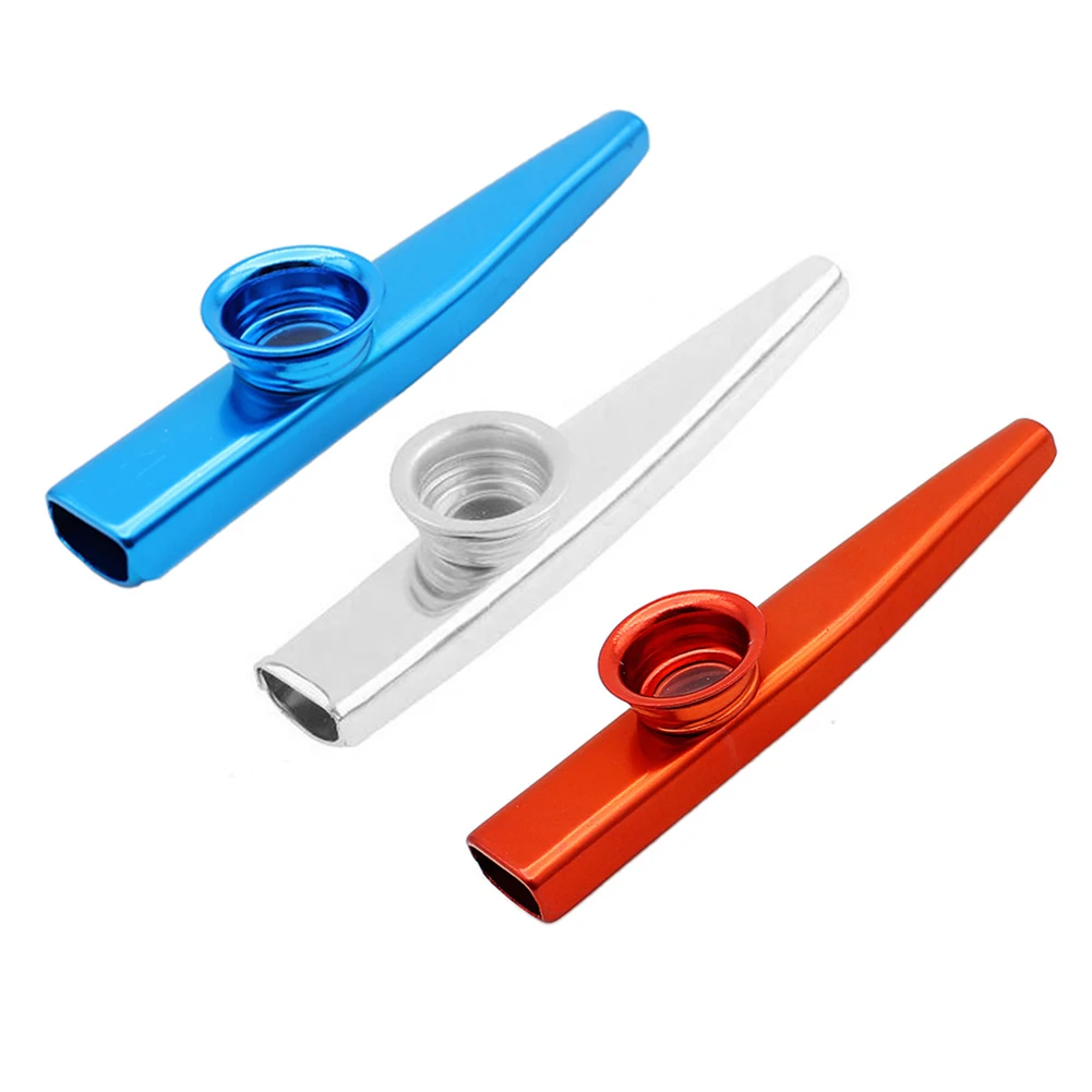 Flauta portátil Kazoo de Metal, instrumento de viento de madera para principiantes, regalo para amantes de la música