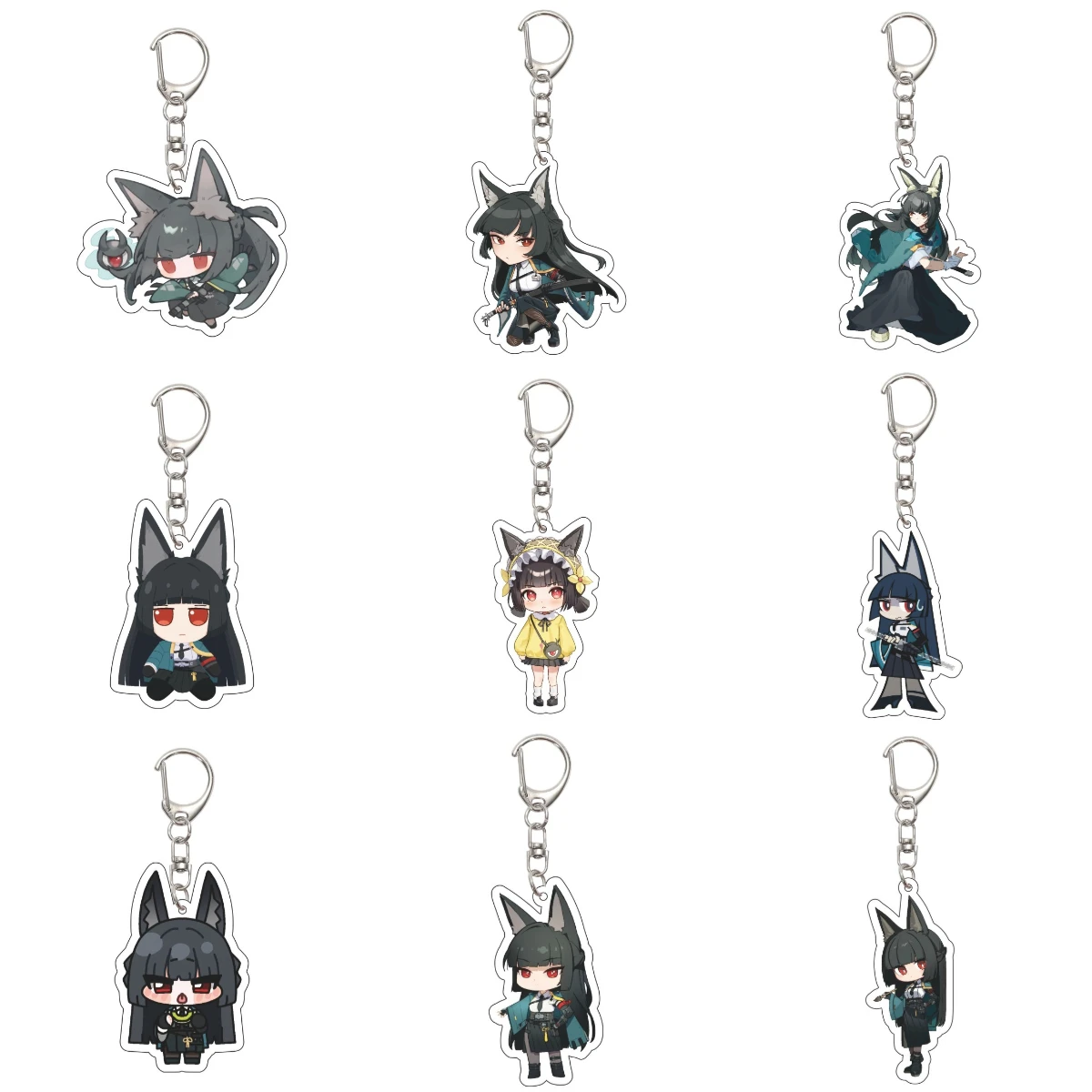 55MM Anime Zenless Zone Zero Schlüsselanhänger Hoshimi Miyabi Schlüsselanhänger Acryl Modell Platte Weihnachtsgeschenke