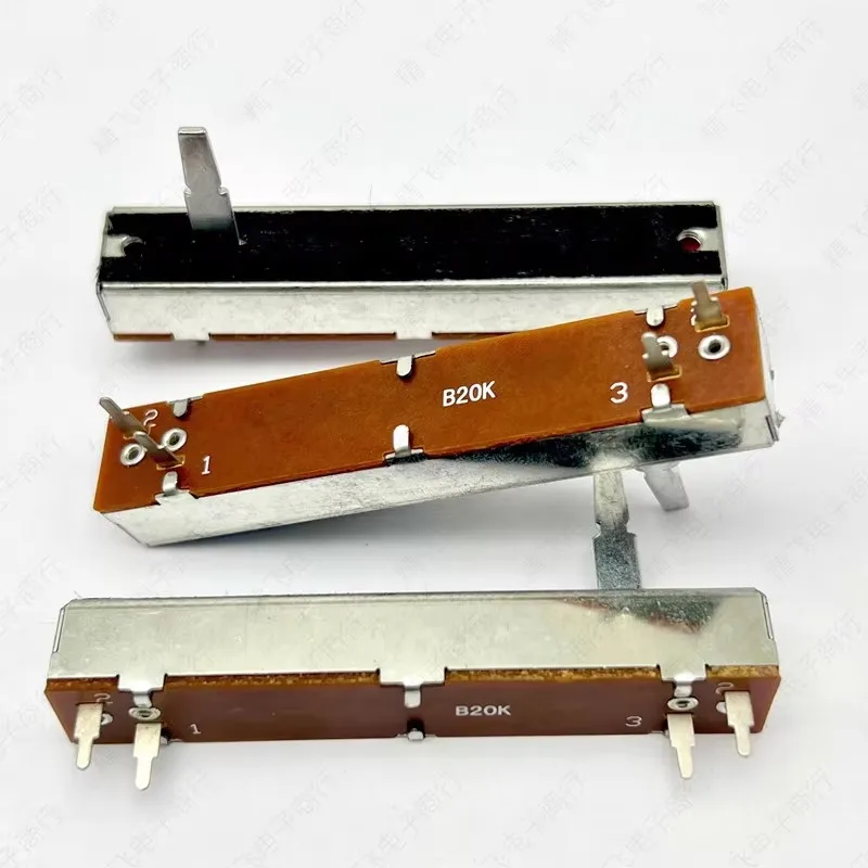 5pcs   SL60V   B20K  4Pin  Total length 73mm，DDJ-SX2 SX3 RX   Straight slip potentiometer