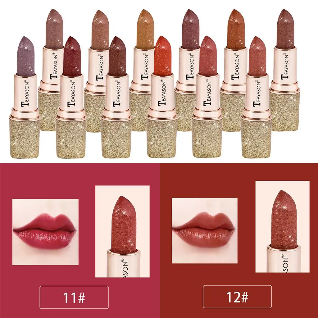 Matter Lippenstift, wasserfest, langlebig, Lippenbalsam-Set, Samt-Lippenstift für Mädchen und Frauen, für den täglichen Gebrauch