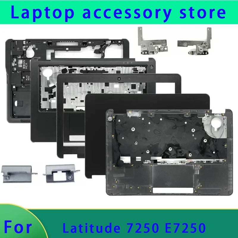 Adequado para latitude 7250 e7250 série laptop tela lcd capa superior/painel frontal/descanso para as mãos tampa inferior/capa de dobradiça abcd capa