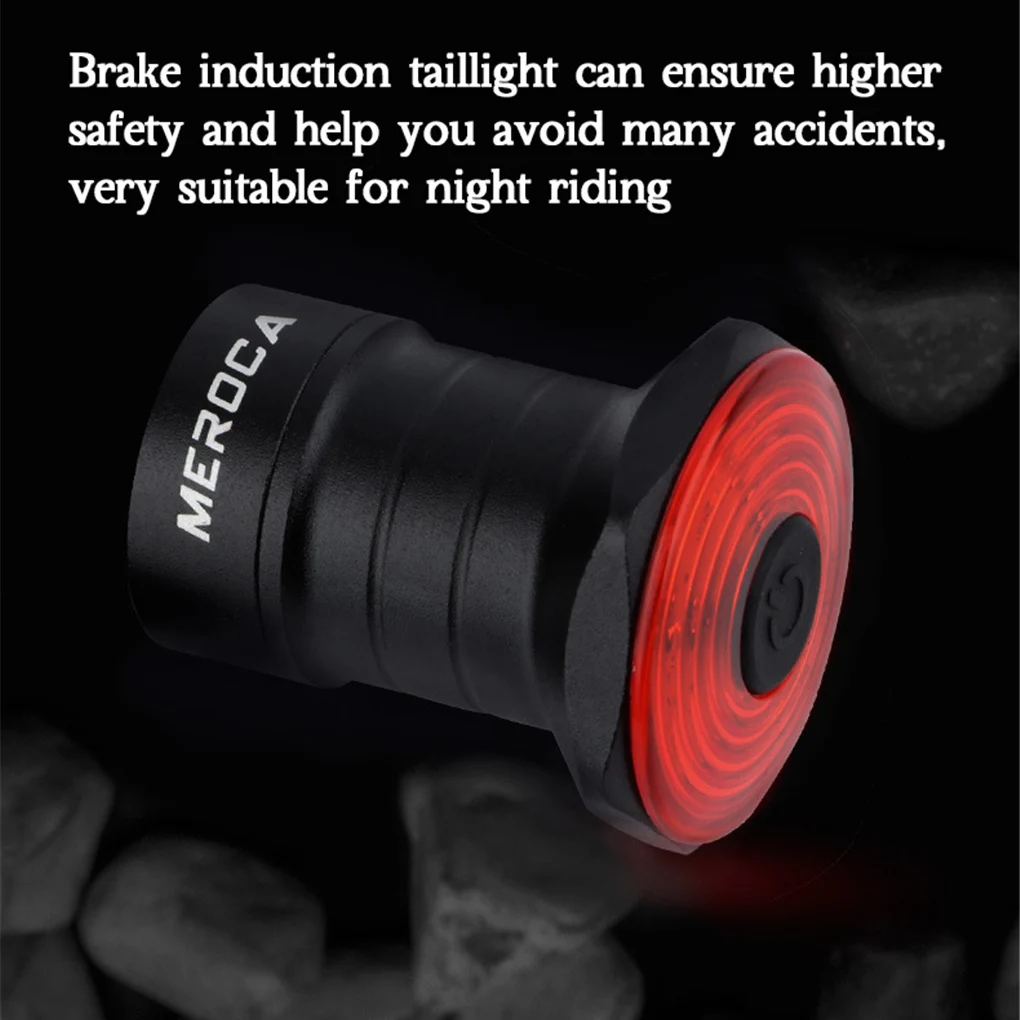 

Smart Bicycle Rear Light Auto Start/Stop Brake Sensing IPx6 Waterproof USB Charge cycling Tail Taillight Bike LED Light