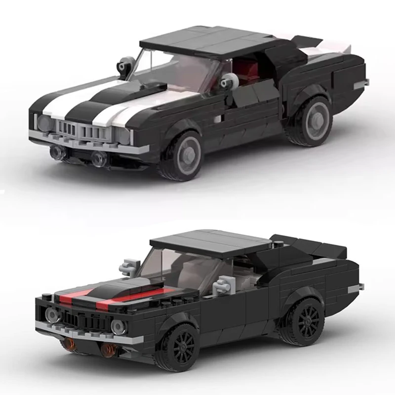 Bricklink MOC Chevroleted Camaros Z/28 Muscle Car 10304 Speed Champions Vehicles Sets Building Blocks Kid Toys Christmas Gift