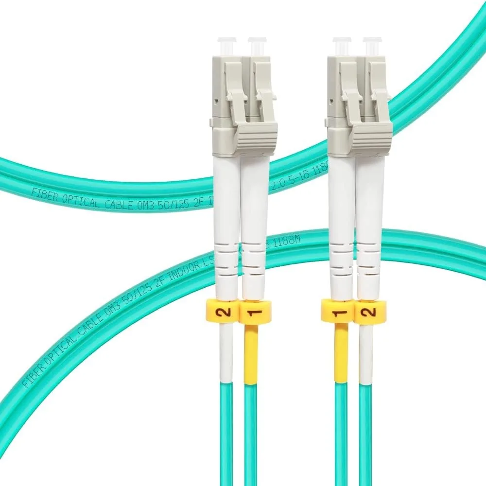 LC to LC Fiber Patch Cable OM3, LSZH Jacket, 10GB Multimode Duplex 50/125um