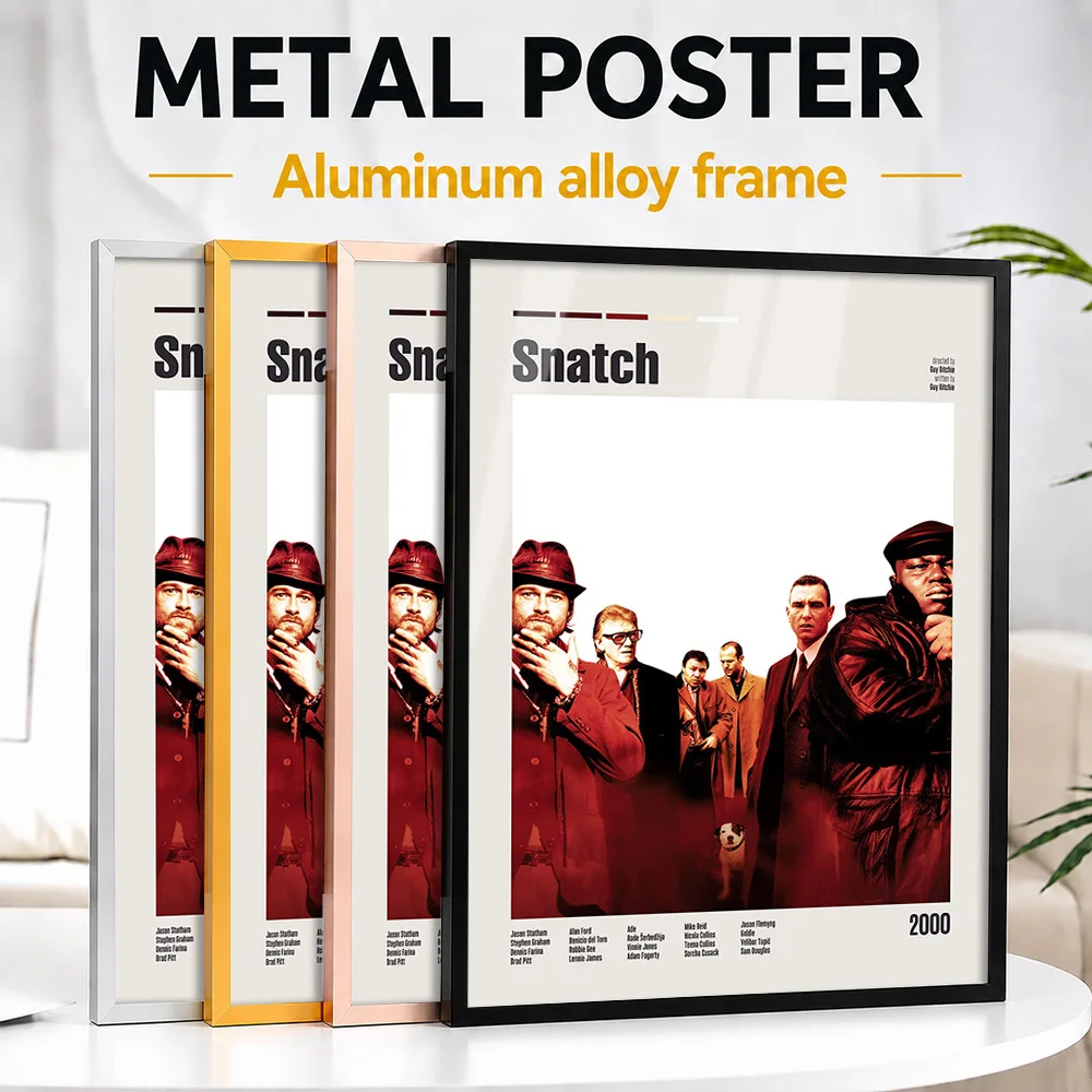 Snatch Movie Framed Metal Print Customized Vivid Screen Tribute Wall Art Perfect Within Entertainment Lounge As Story Lovers