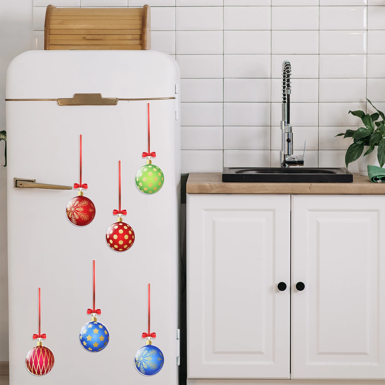 

12Pcs Garage Door Magnetic Xmas Magnet Christmas Refrigerator Fridge Magnet Holiday Themed Decoration Adsorption