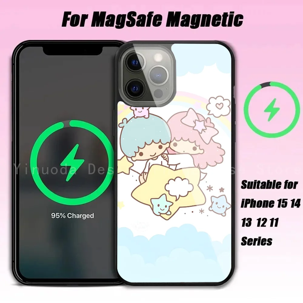 Little Twin Stars Phone Case For IPhone 16 15 14 13 Pro Max 11 Mini Alex Mirror For Magsafe Wireless Charging Cover
