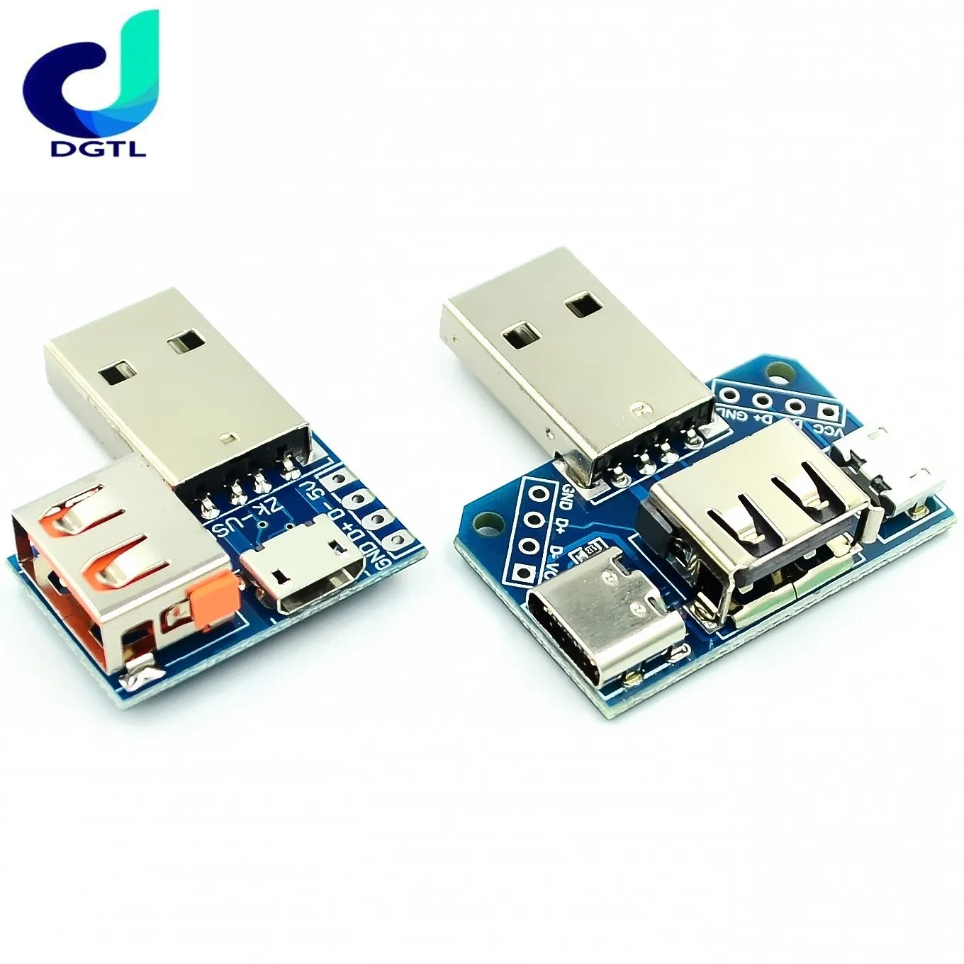 

USB Head Switchboard Male USB Connector to Type-c Micro USB Female USB 2.54-4P transfer test board USB adapter plate XY-USB4