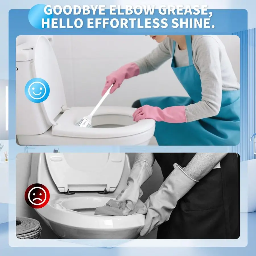 Scopino per WC, potente lavapavimenti ultra silenzioso, spazzola autopulente impermeabile IPX7 per malta per vasca da bagno, spazzola rotante senza fili