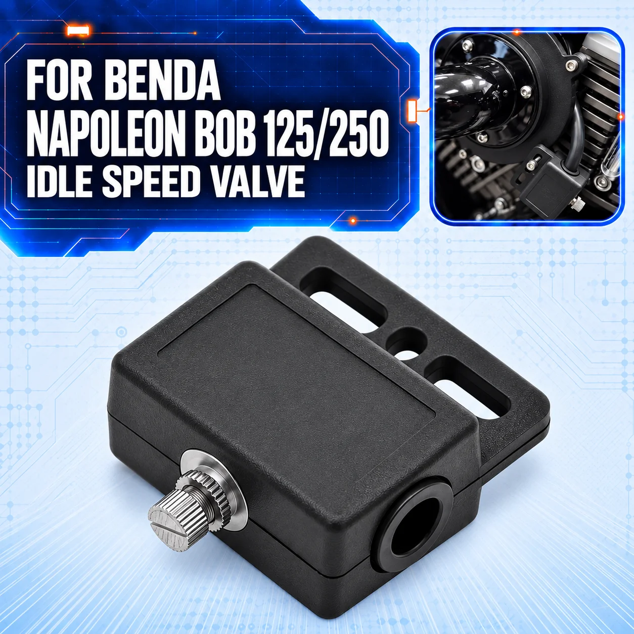 FOR Benda Napoleonbob 125 250 Motorbike Mod Parts Idle Air Control Valve Decor Cover Panel Look Upgrade Set