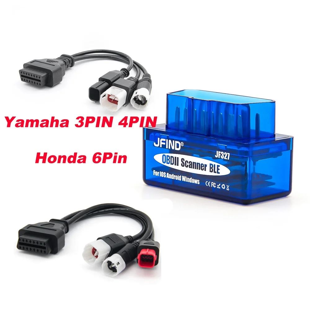 ELM327 Code Reader Scan Tool Bluetooth 5.1 Car Scanner JFIND JF327 For Android IOS Check Engine Motorcycle For Yamaha For Honda