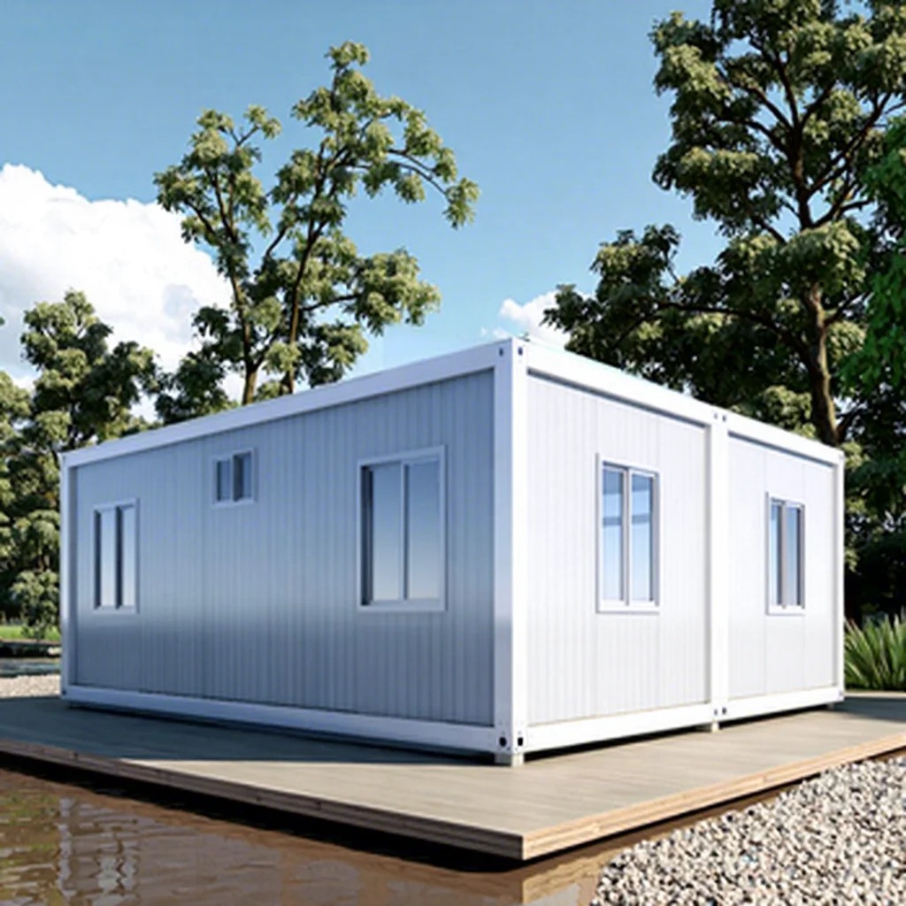 Factory Customizable 20ft Sleeping Hotel Camp Prefabricated Homes Modular Detachable Mobile Container House  with 2 Bedroom