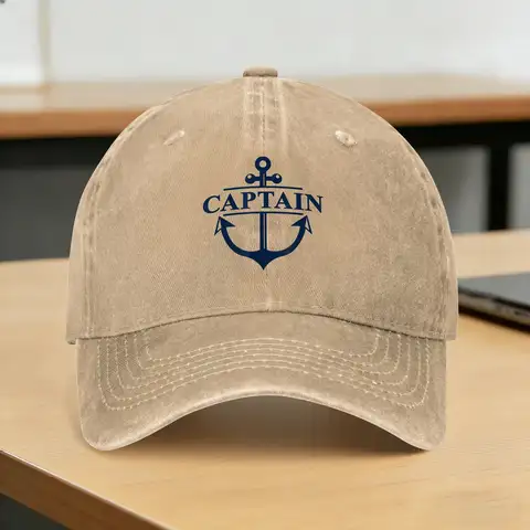 Captain & First Mate Matching Set Pontoon Boat Sailing Washed Baseball Cap  Fashion Sun Trucker Hat Spring Unisex-Teens Cap