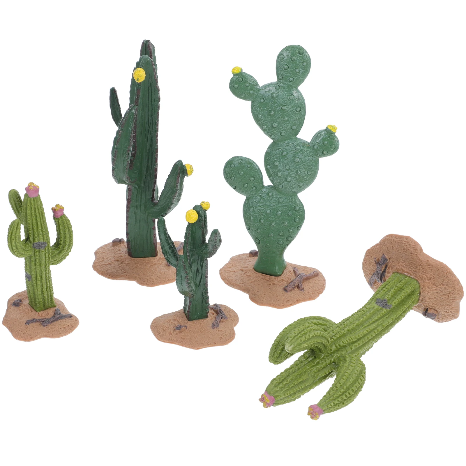 5 Pcs Cactus nament Artificial Figurines Decorative Plants Simulation Office Desktop Decor Simulated Crafts
