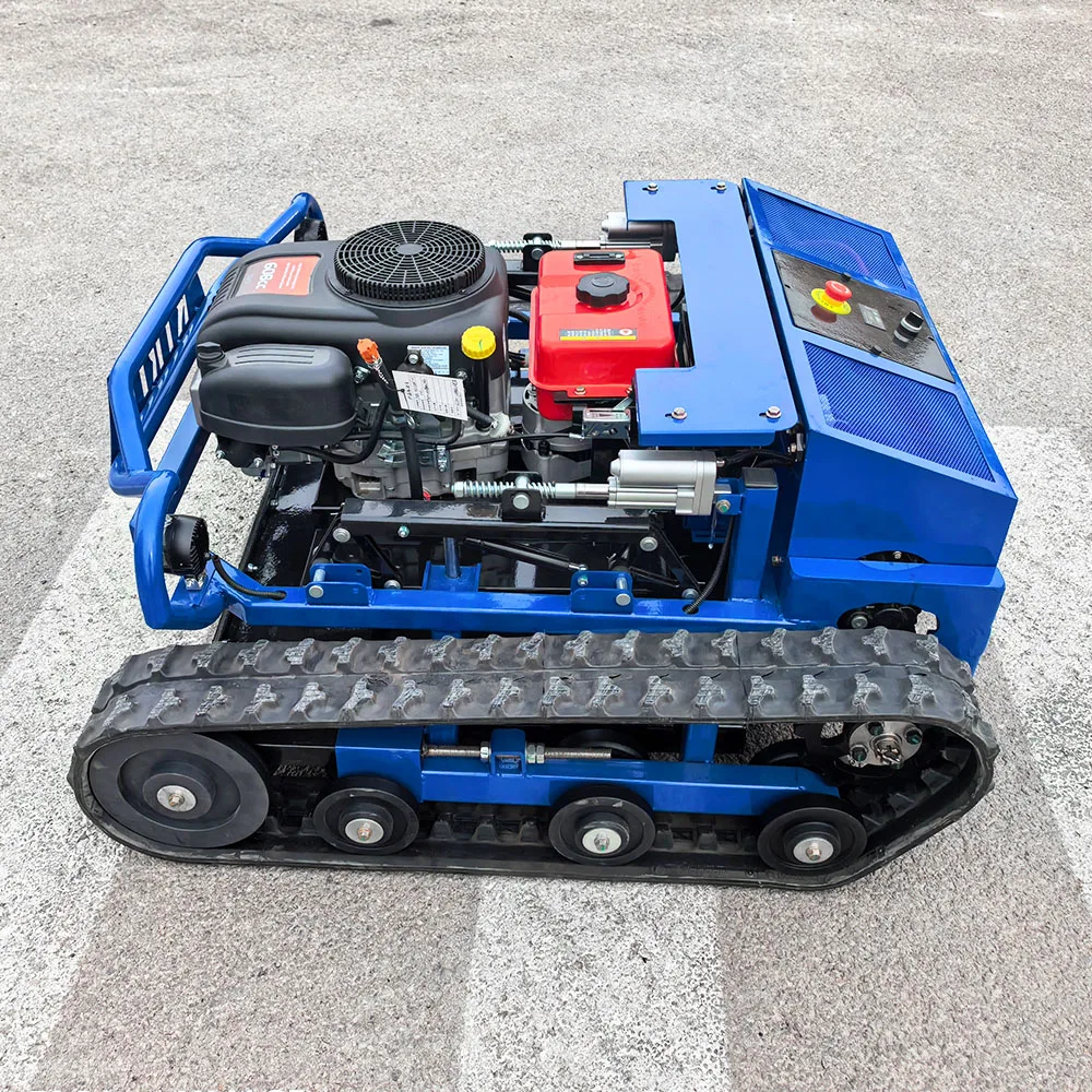 

Small Electric Brush Cutter Zero Turn Autonomous Wireless Remote Control Crawler Lawn Mower Tractor In China