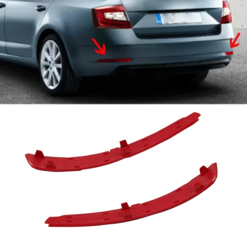 

Отражатель заднего бампера для Skoda Octavia 5E A7 седан 2013 2014 2015 2016 2017, автомобильный Стайлинг 5E 5945105 5Е 5945106