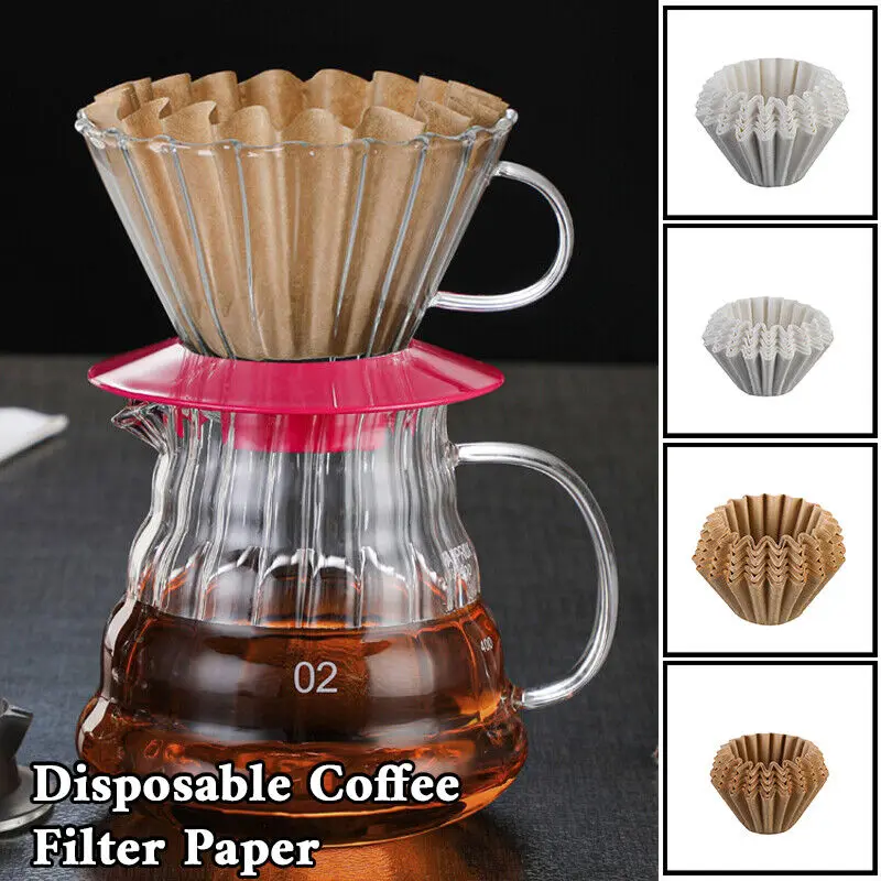 50pcs Coffee Filter Paper Disposable Soft Filter Paper Coffee Powder Filter Bag Barista Tool Hand-wash Filter Paper New