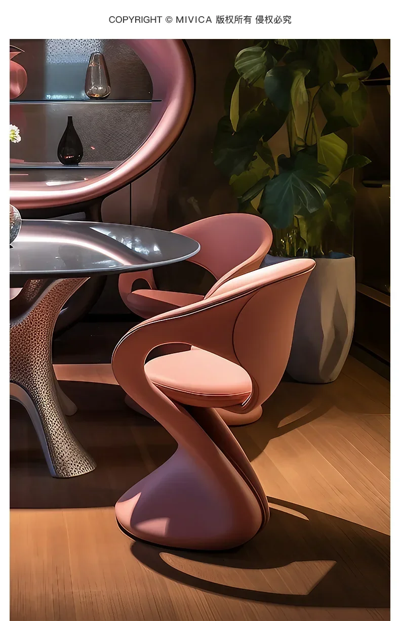 Круглый обеденный стол с художественной эстетикой, современная итальянская легкая роскошная мебель