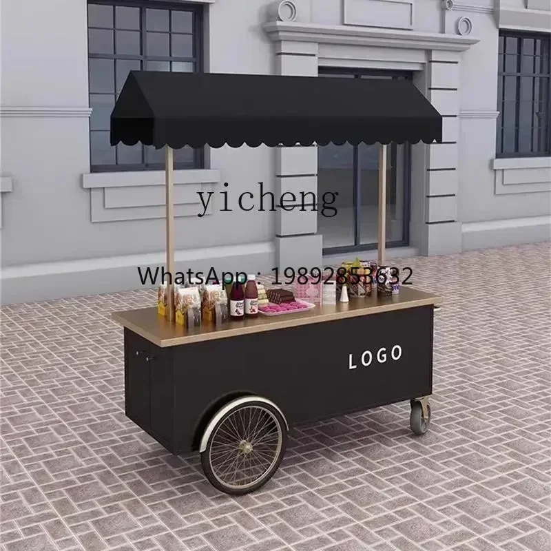 

XX wrought iron outdoor stall trolley multi-functional activity vehicle promotional display stand commercial stall truck