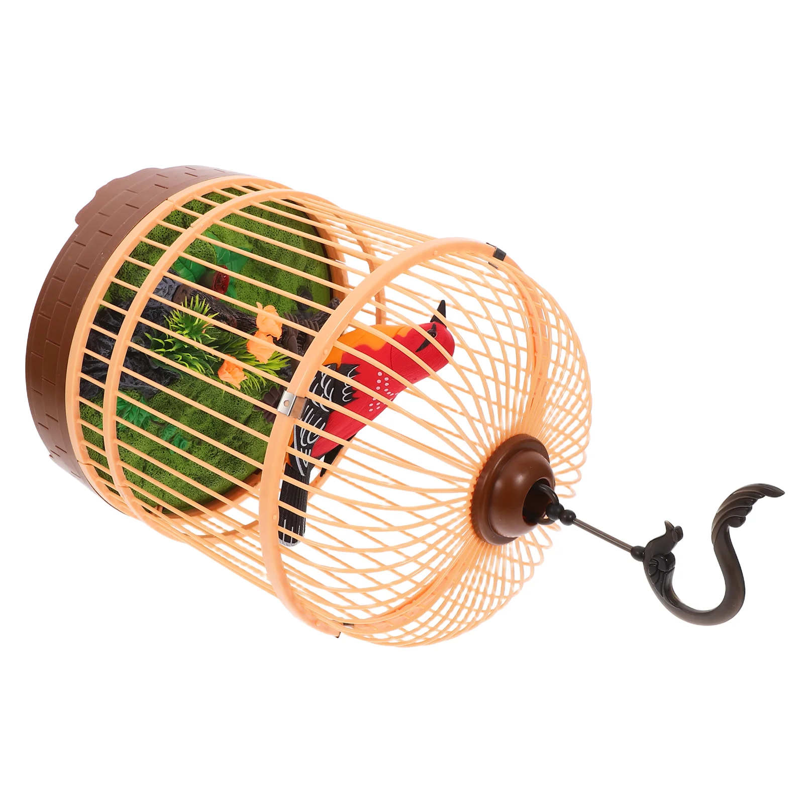 Educational Plaything for Kids Bird Cages Birdcage Hanging Decor Plastic Acoustic Interactive Toys