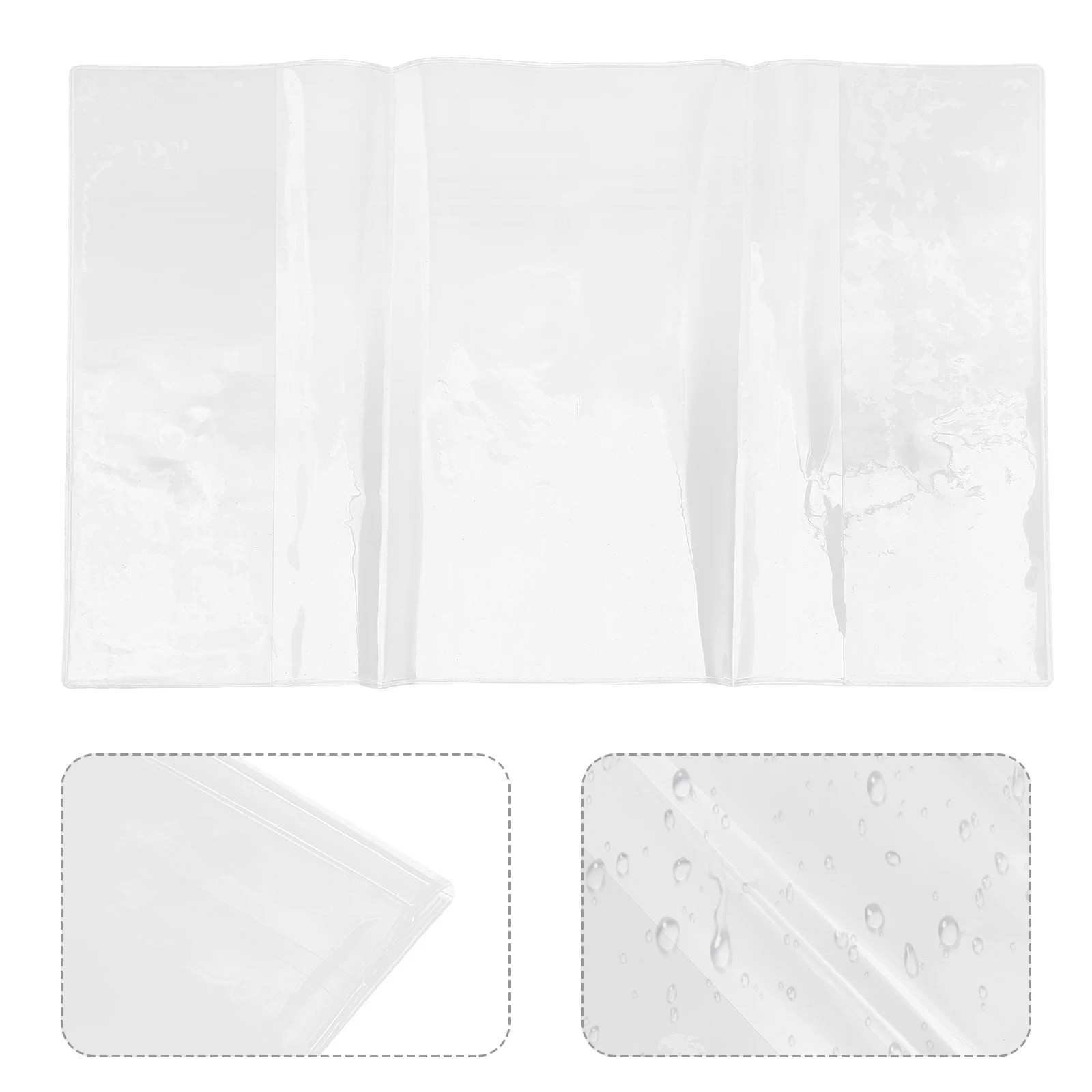 

PVC Book Cover Protector for A5 Hardcover Soft Textbooks Clear Transparent Sleeve Students Study School Supplies Plastic Covers