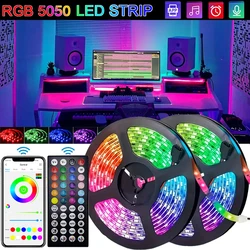 USB-LED-Streifenlichter, RGB 5050, LED-Licht, Bluetooth, App-Steuerung, flexibles LED-Lampenband für Raumdekoration, TV-Hintergrundbeleuchtung, Diodenband