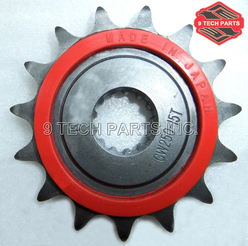 Piñón delantero de piñón de motor duradero silencioso 15T para Zontes ZT250-S ZT350-R-X-T GK350 ZT 250 350