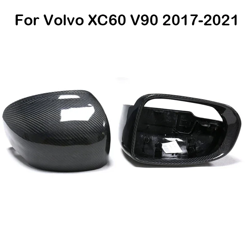 

Real Carbon Fiber Car Rear view mirrors Cover Caps For Volvo XC60 V90 2017-2021 for car spare parts accessories Replacement