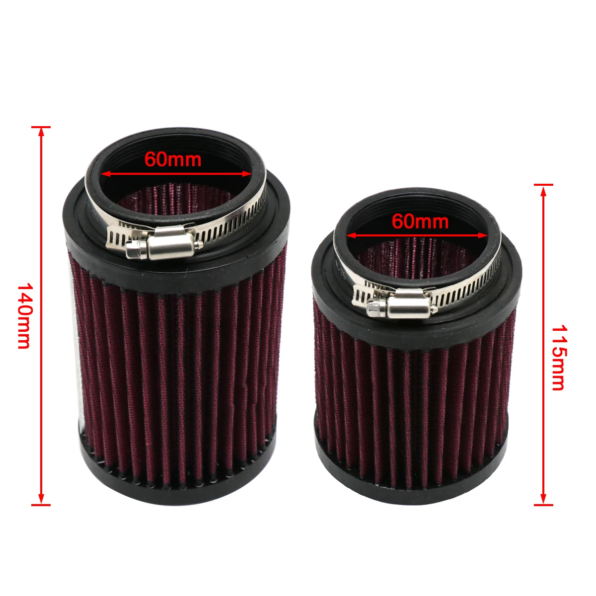 SCL Racing Round Clamp-On Air Filter ø60-ø62 Ru-0800 Ru-0810 Carburador Air Filter Cleaner For HSR42/45/48 PWM PWK38 TX38 TM38
