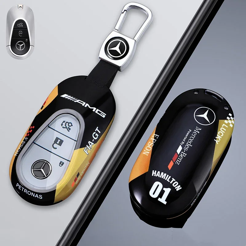 TPU Car Key Case Cover Fob Keychain Holder Auto Accessory For Mercedes Benz C E S Class GLC W206 W223 W214 E300 C260 C300 S450