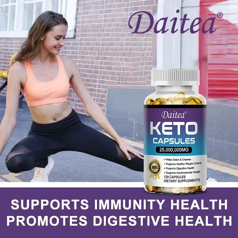 Keto Capsules - Weight & Fat Management, Burn Belly Fat, Detoxification, Digestion, Immunity - High Strength Ketone Supplement