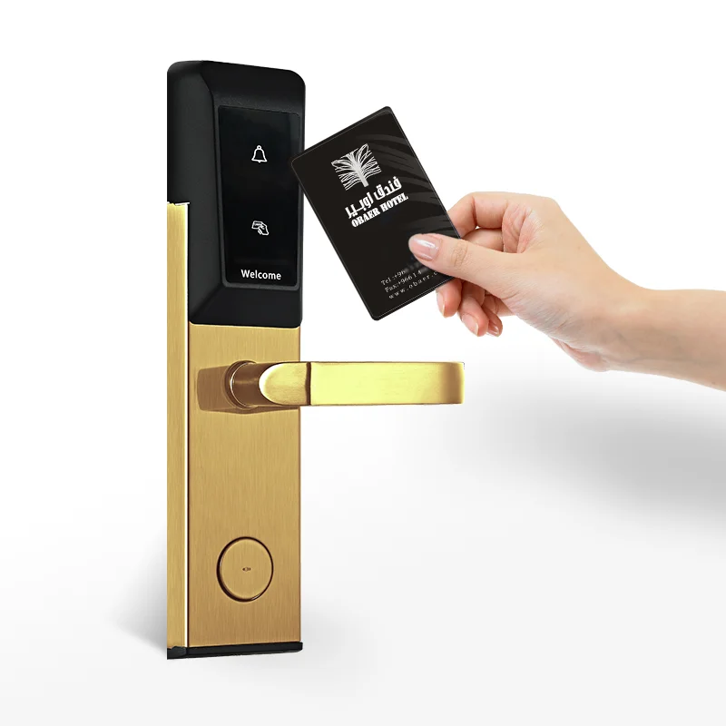 

Factory Low Price High Security Electronic Card Key Smart Hotel Door Lock With Password RFID Management Software System TT Lock