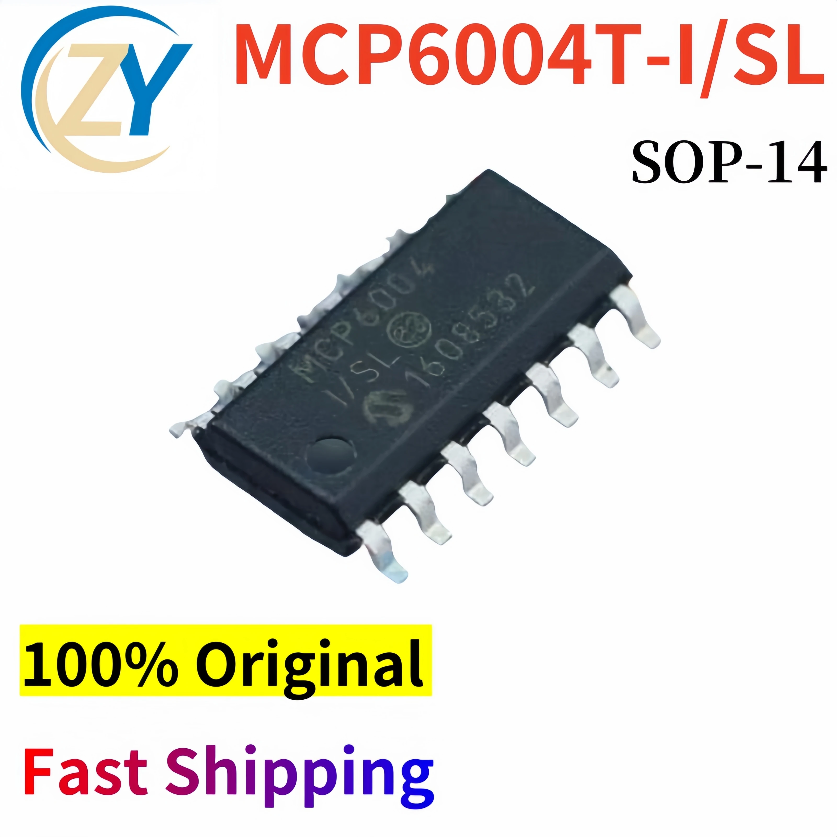 

(10pcs) MCP6004 MCP6004T Amplifiers MCP6004T-I/SL SOP14 1.8V-5.5V 100% Original & In Stock