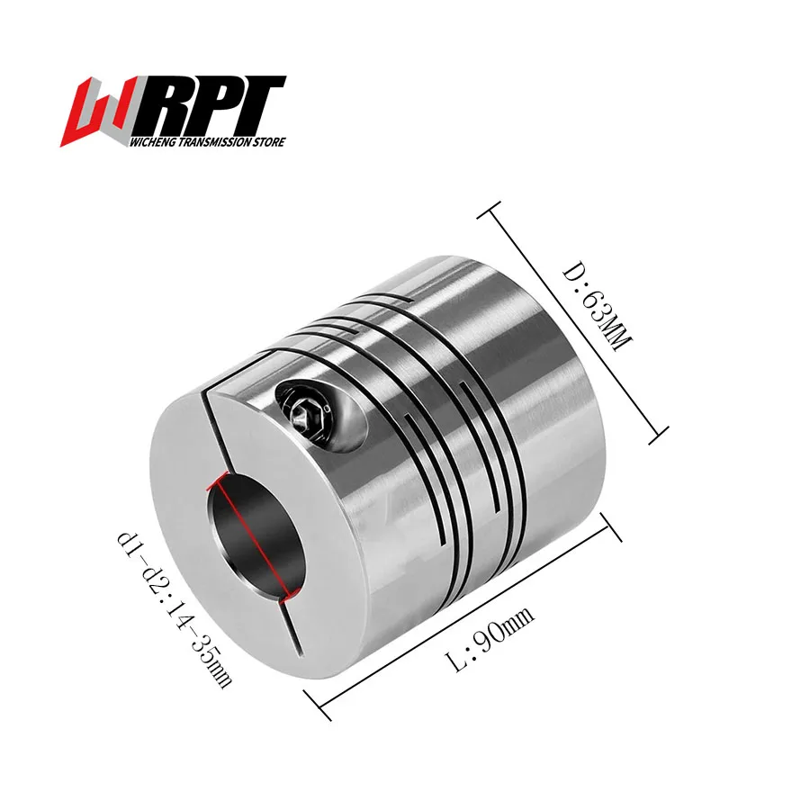 

CICG Parallel Line Groove Coupling Motor Encoder Connector Stainless Steel Flexible Coupling CICG-63X90