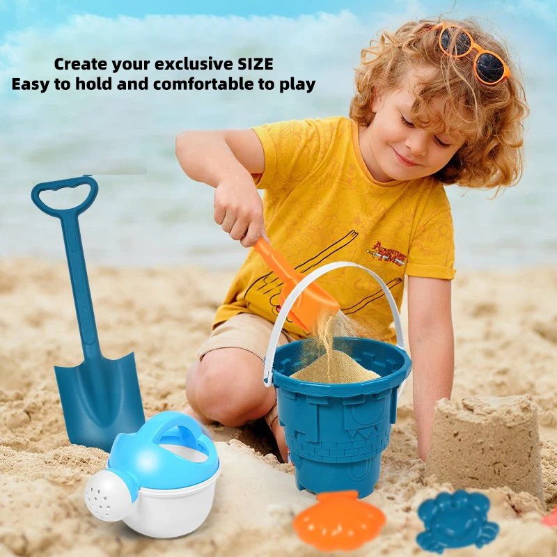 Strandspielzeug-Set für Kinder, ATV, Sandgraben und Wasserspielzeug, Strandeimer, Sanduhr, Schaufel, Strandsand-Spielwerkzeug, zufällige Farben