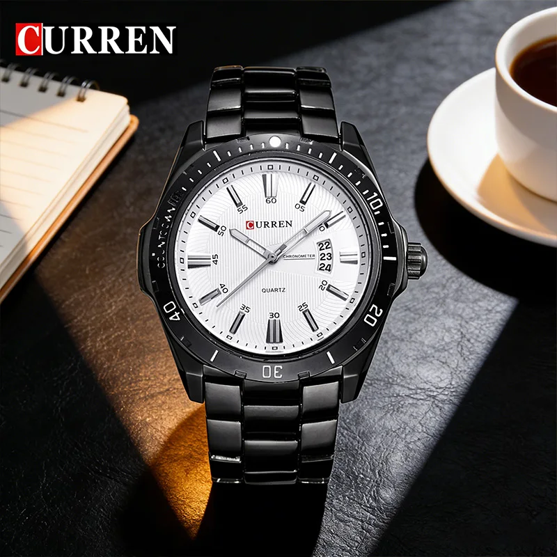 

CURREN Fashion Men's Watches Date High-end Luxury Casual Sport Clock Classic Business Quartz Male Stainless Steel Wristwatches