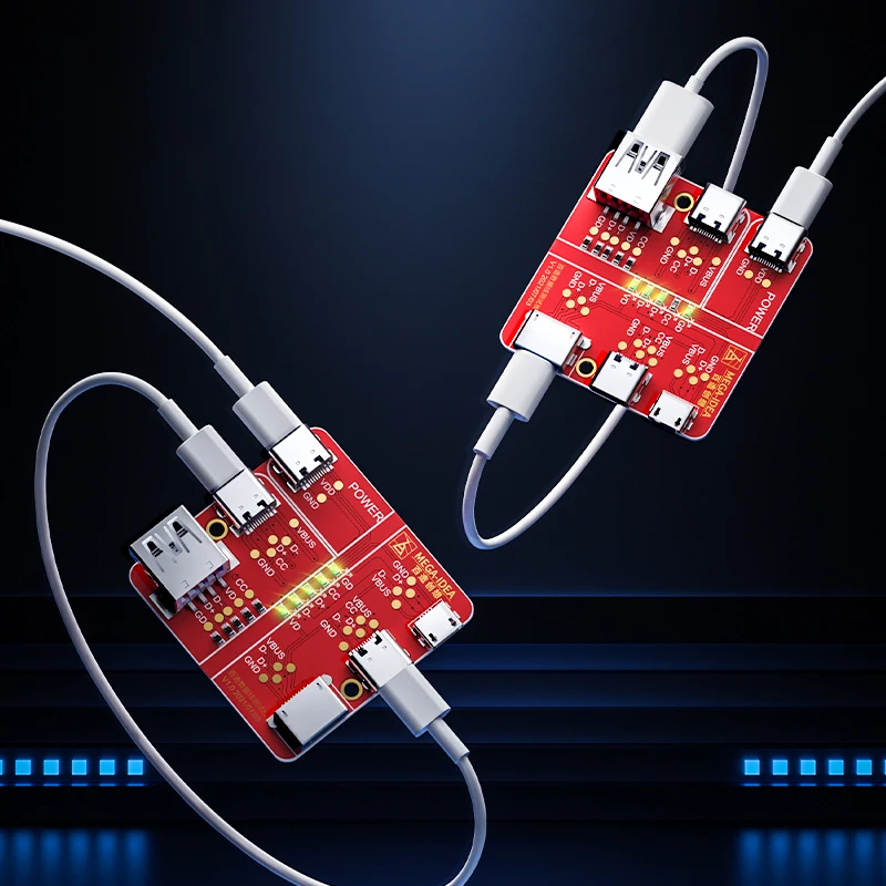 Qianli Quanli Mega IDEA كشف الكابلات تستر مجلس USB الإضاءة نوع C المصغّر USB V8 سلك خط اختبار أداة تحقق مفتوحة قصيرة