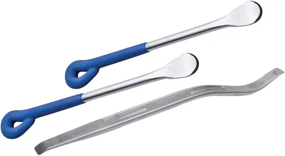 

Tire Iron Kit – Heavy-Duty Steel Tire Lever Set with Carrying Bag – for Motorcycle, ATV, UTV – Compact & Durable