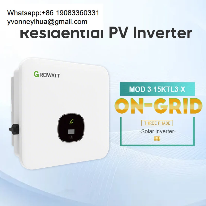 

Growatt On Grid 3 Phase Solar PV Inverter 3kw 5kw 6kw 8kw 10kw 12kw 15kw Home Dual Mppt Grid Tied Solar Inverter Set For Home