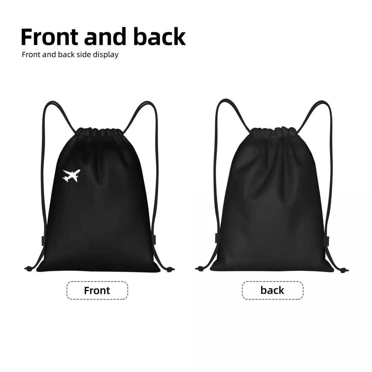 Mochila Little Airplane Drawstring, Sports Gym Bag para mulheres e homens, Piloto de voo, Aviação, Aviator Training Sackpack