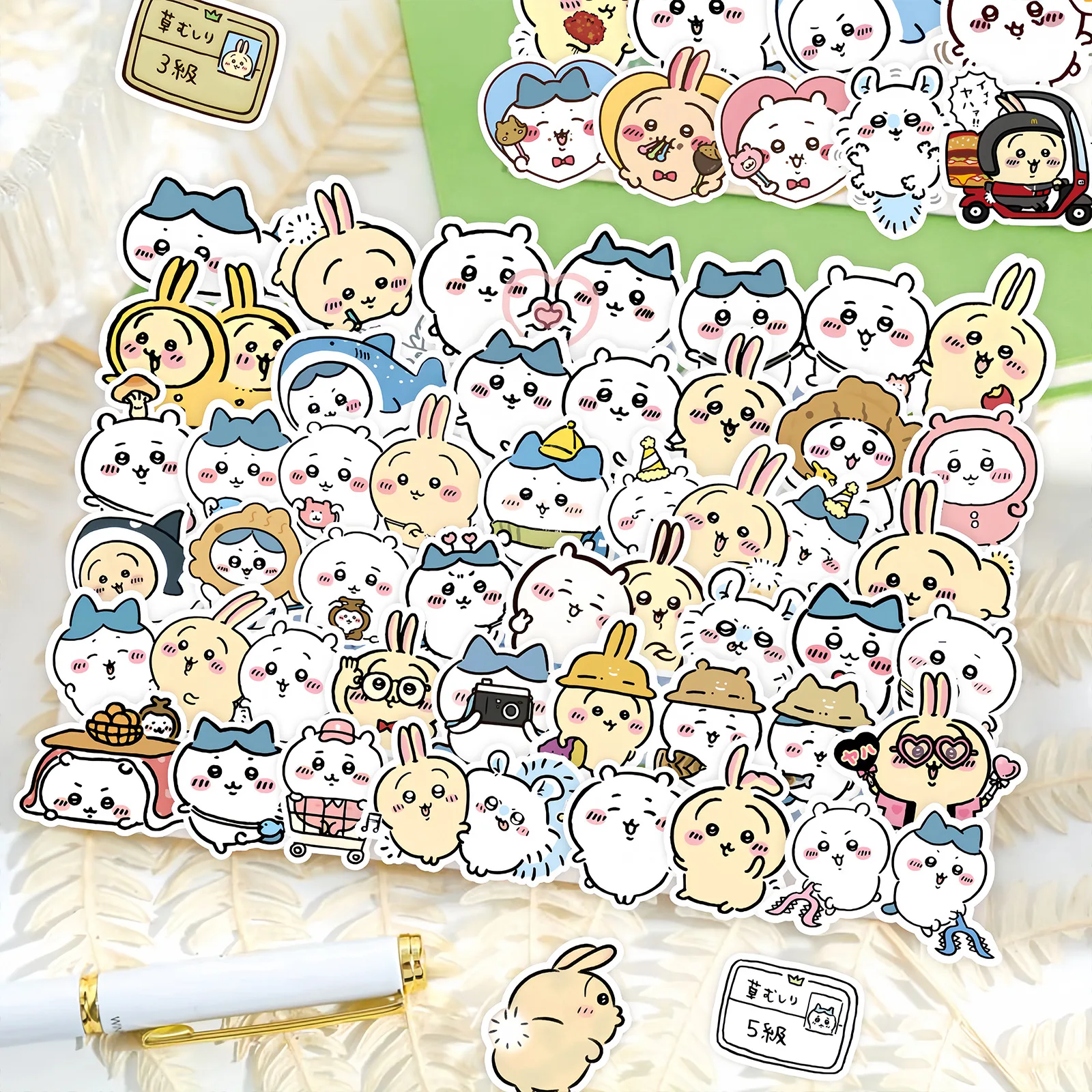 100Pcs/Set kawaii chiikawa Sticker Cartoon Cute Stickers DIY Phone Case Computer Waterproof Decoration Sticker Kids Toys Gift