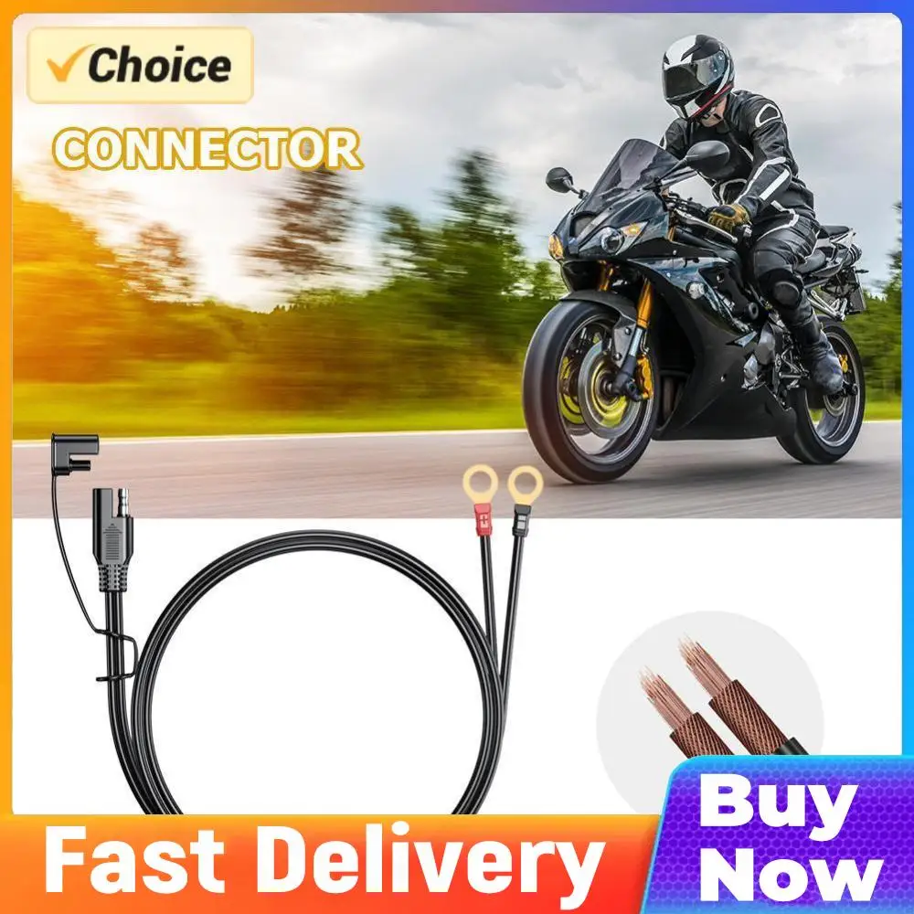 

Кабель-удлинитель для зарядного устройства аккумуляторов 12-24В с кольцевыми клеммами 18AWG, разъем O, 2 фута/6 футов, для автомобилей и мотоциклов