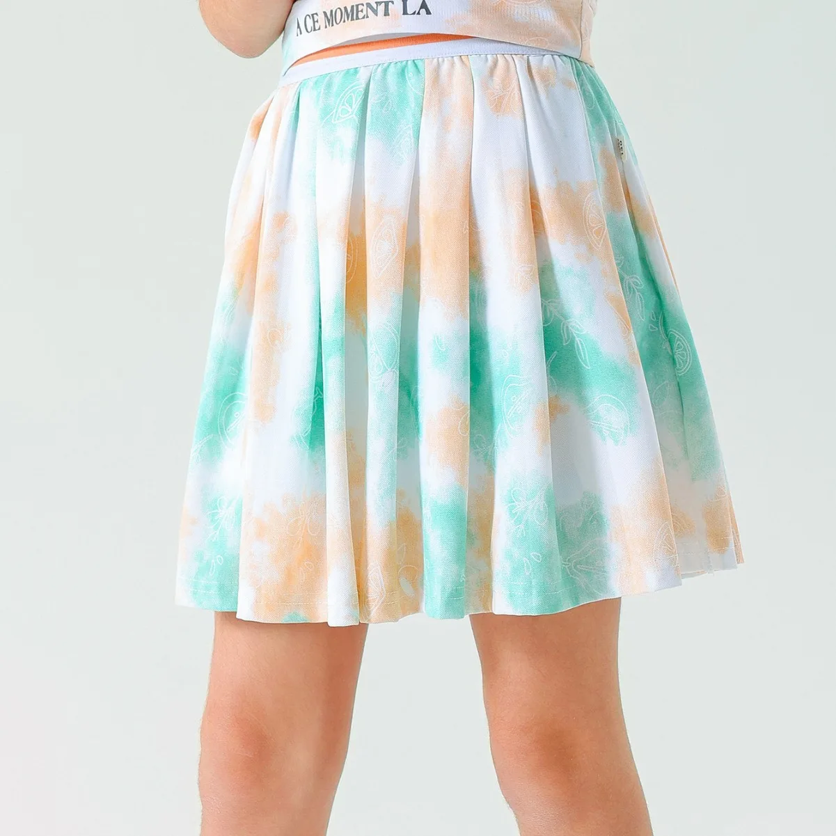 Summer New Girl Skirts Gradient Stripe Sports Tennis Skirt for Girls Casual Running Golf Skorts Lightweight Breathable Fashion