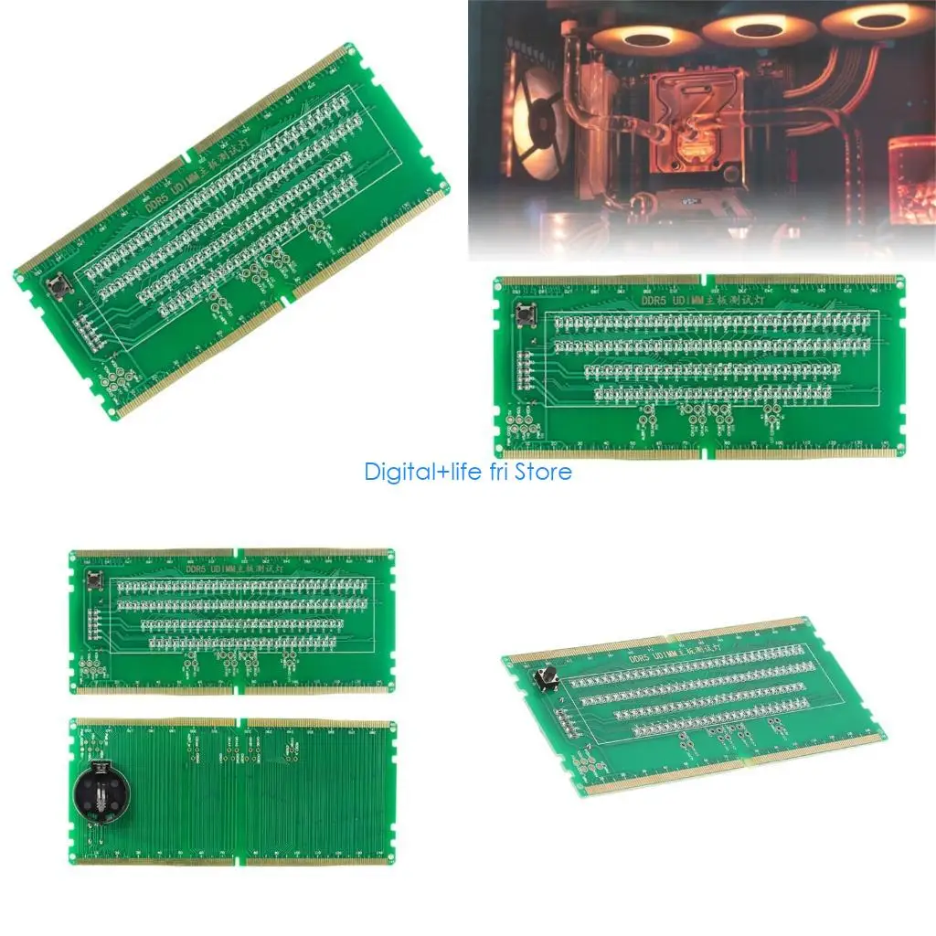 E06D Memory Test Card Notebook DDR5 RDIMM/UDIMM Memory Tester Tool with LED Light