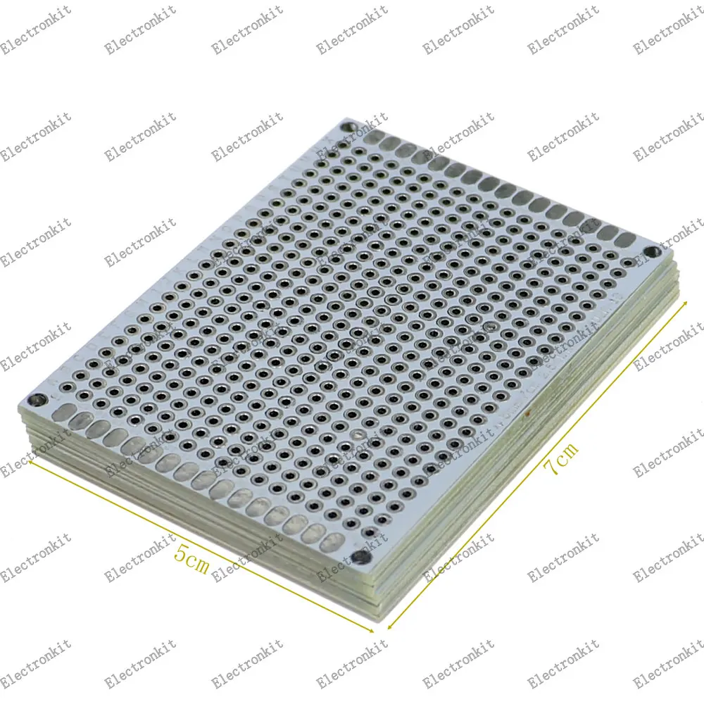 Imagem -05 - Protótipo Pcb Placa de Circuito Protoboard Universal Prototipagem Stripboard Veroboard 2x8 3x7 4x6 5x7 Pcs Cada Mix Branco 20 Peças Lote