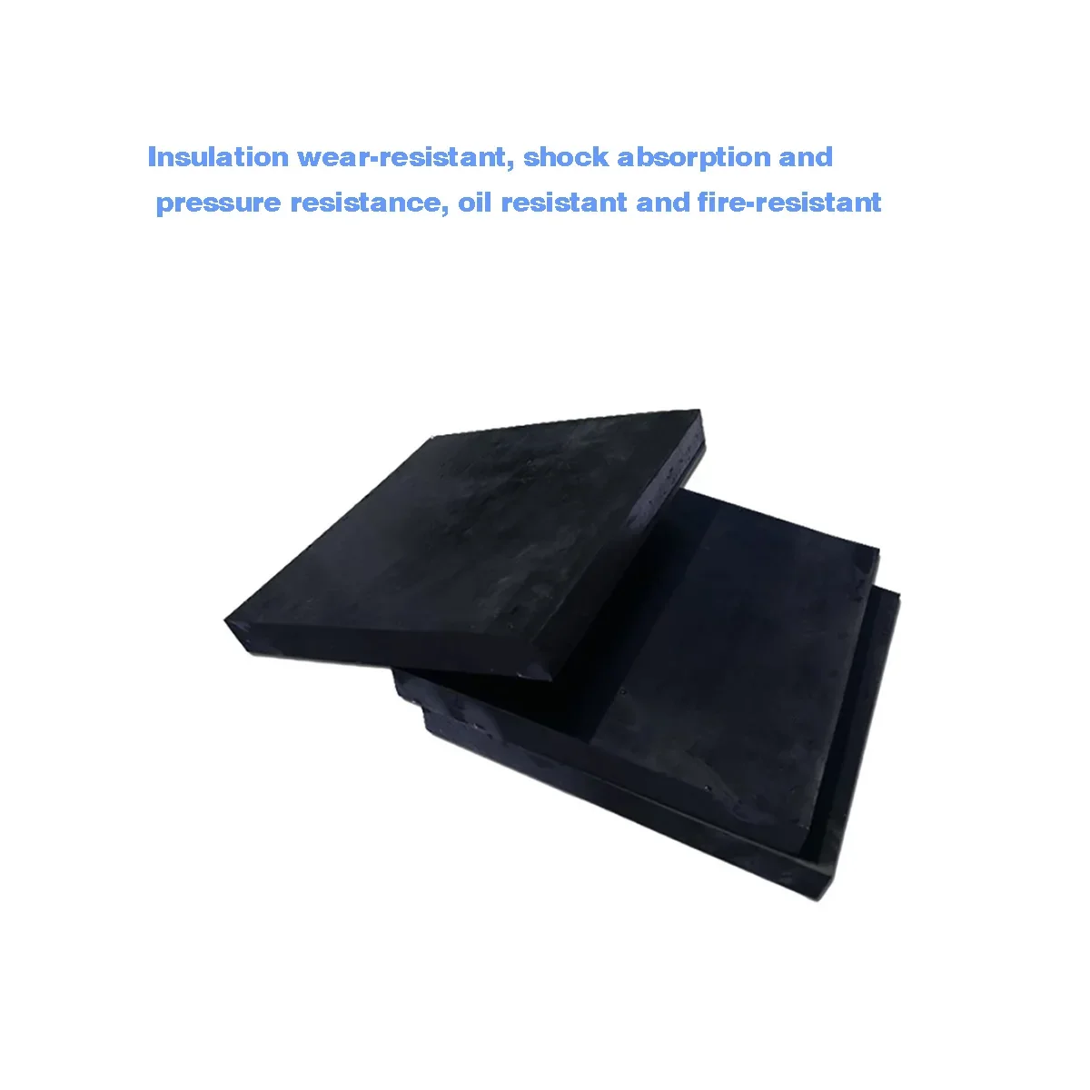 Black Shock-Absorbing Pad/Insulated High Elasticity Cushioning, High-Temperature Resistant, Thickened Industrial Rubber Block