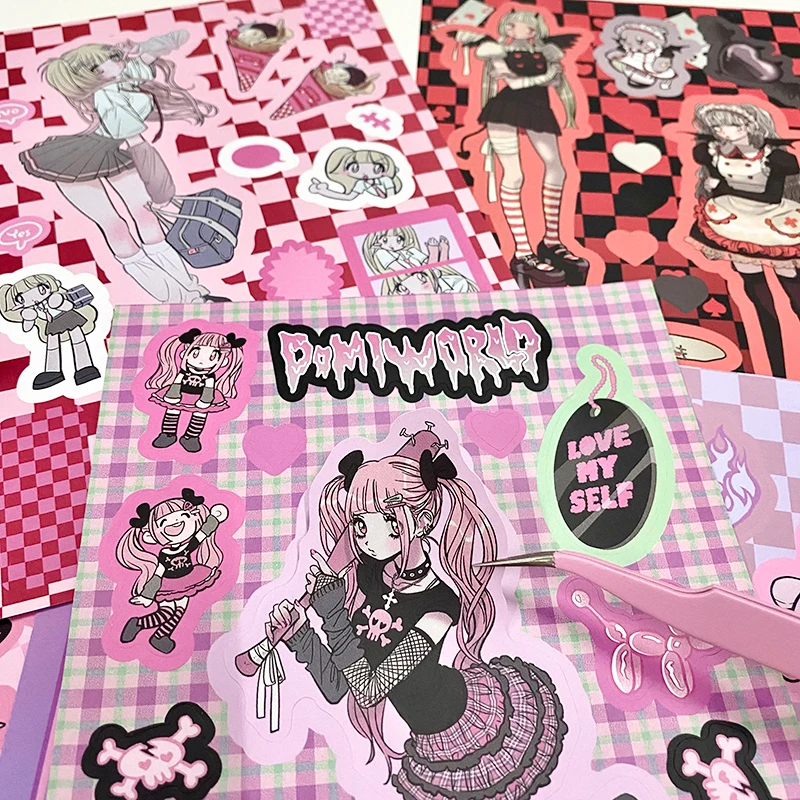 Koreaanse Briefpapier Sticker Plakboek Materiaal Voor Kunst Diy Ambachten Album Dagboek Planner Kawaii Deco Stickers