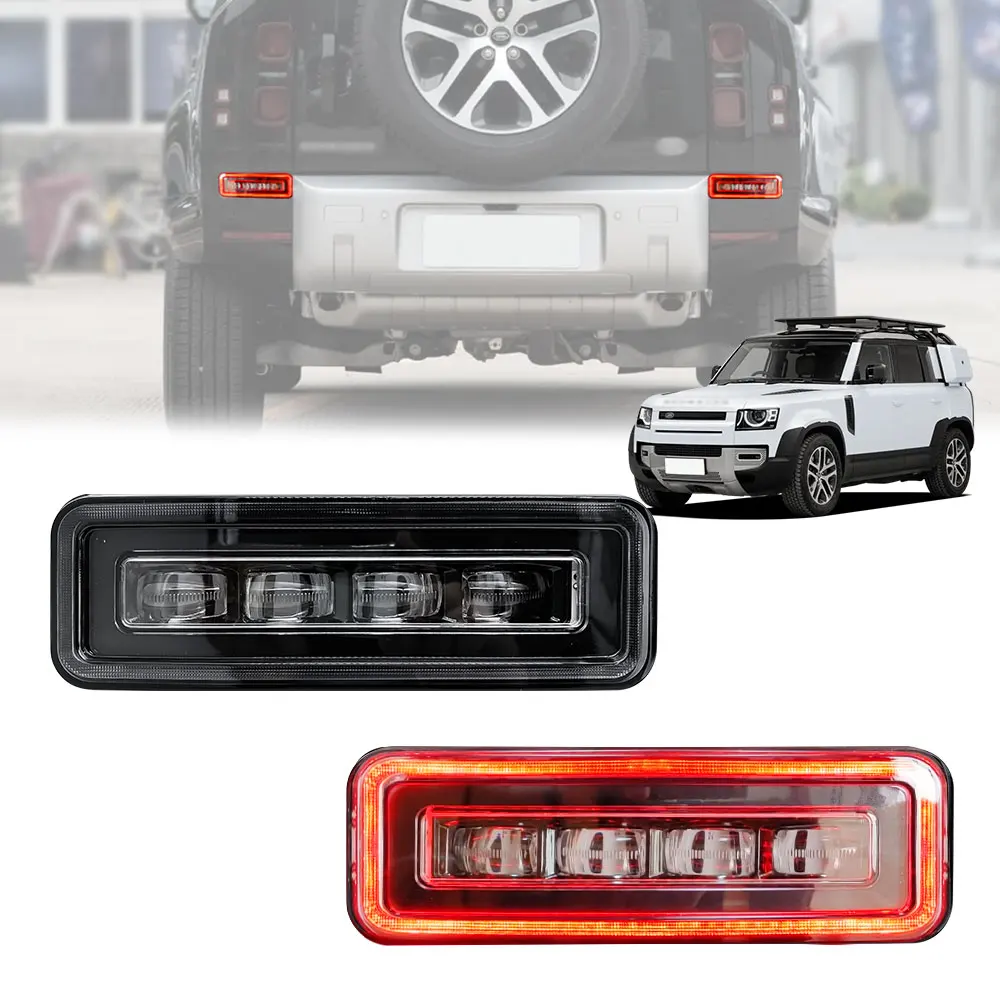 

Car Rear LED Bumper Light Reflector Tail Brake Stop Lamp Turn Signal Light for Land Rover Defender 2020-2024