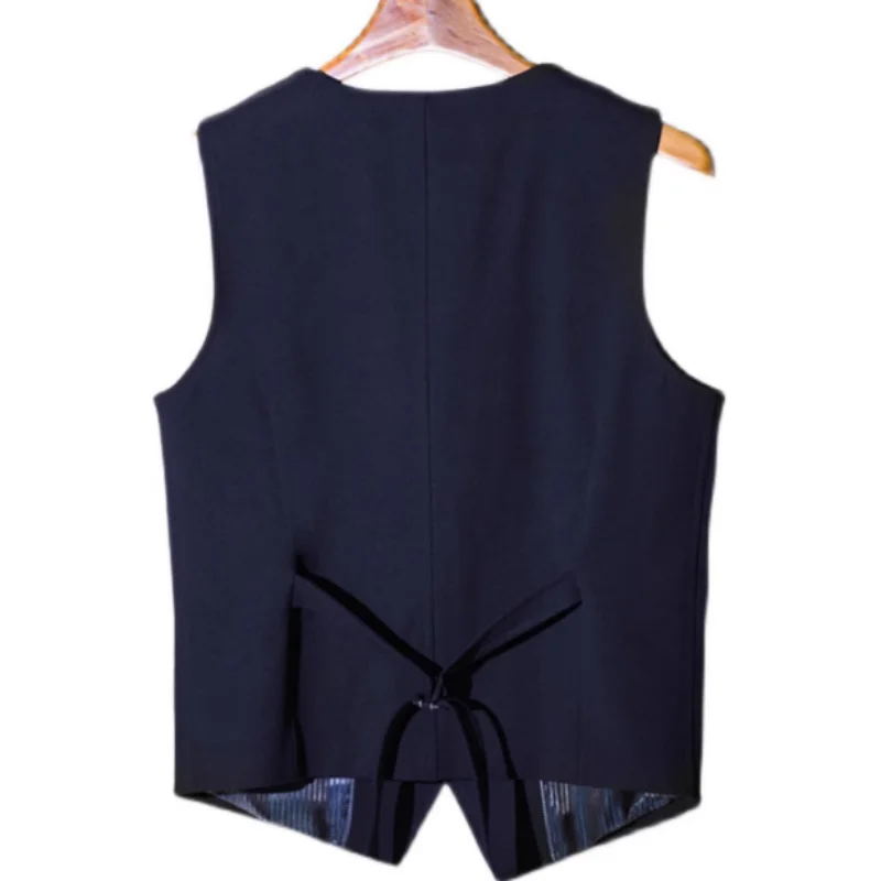Men's Suit Vest Casual Business Solid Color Single Breasted Sleeveless V Neck Jacket Gilete Men's Formal Dress